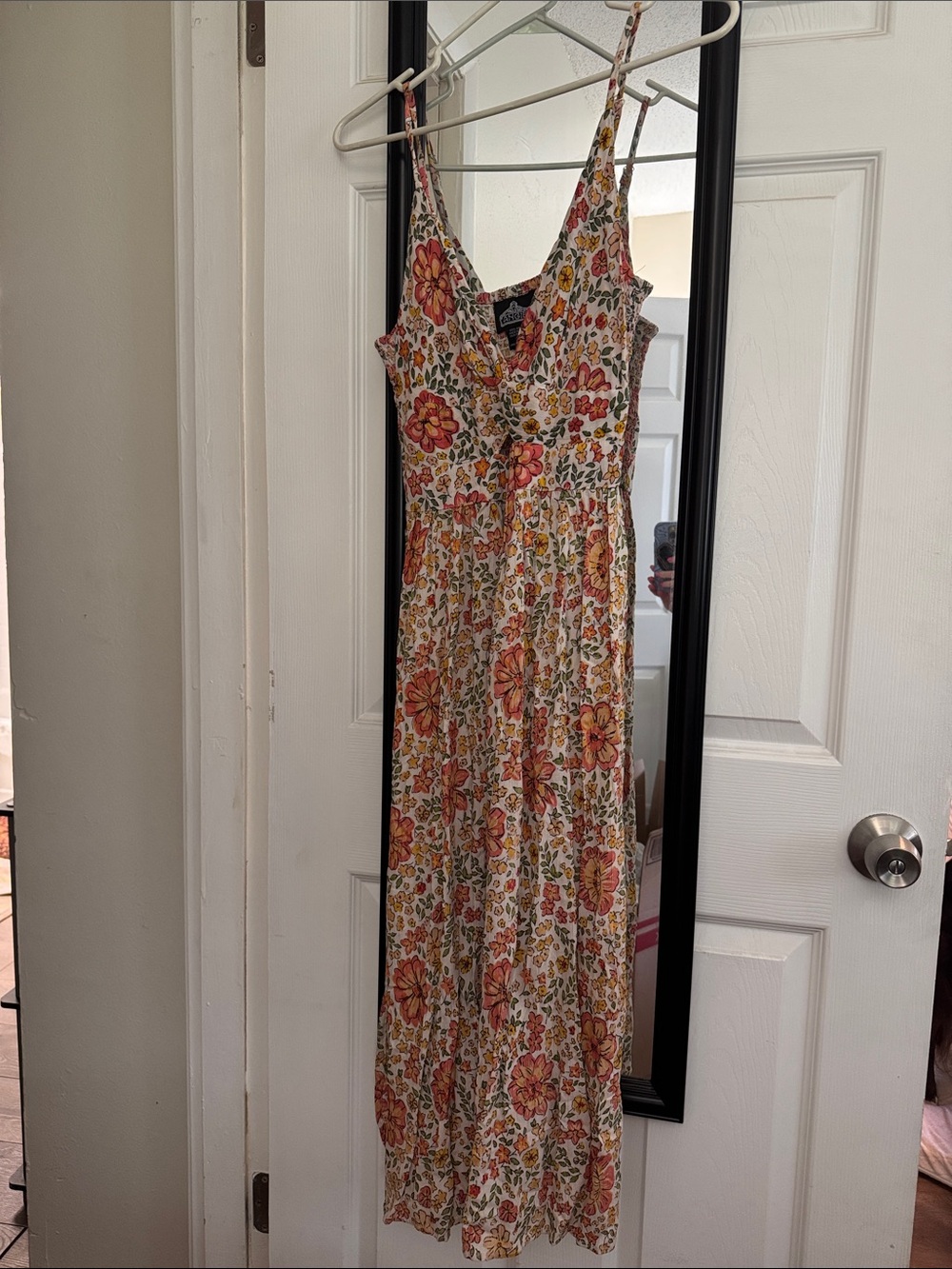 Angie Floral Maxi Dress - Pink, Orange & Cream